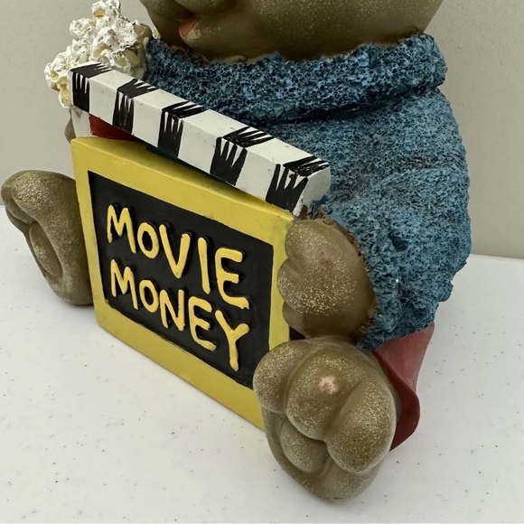 Cinematic Movie Bear Molded Vinyl Coin Bank Piggy Bank Theater Room Kitsch Decor - Picture 4 of 12